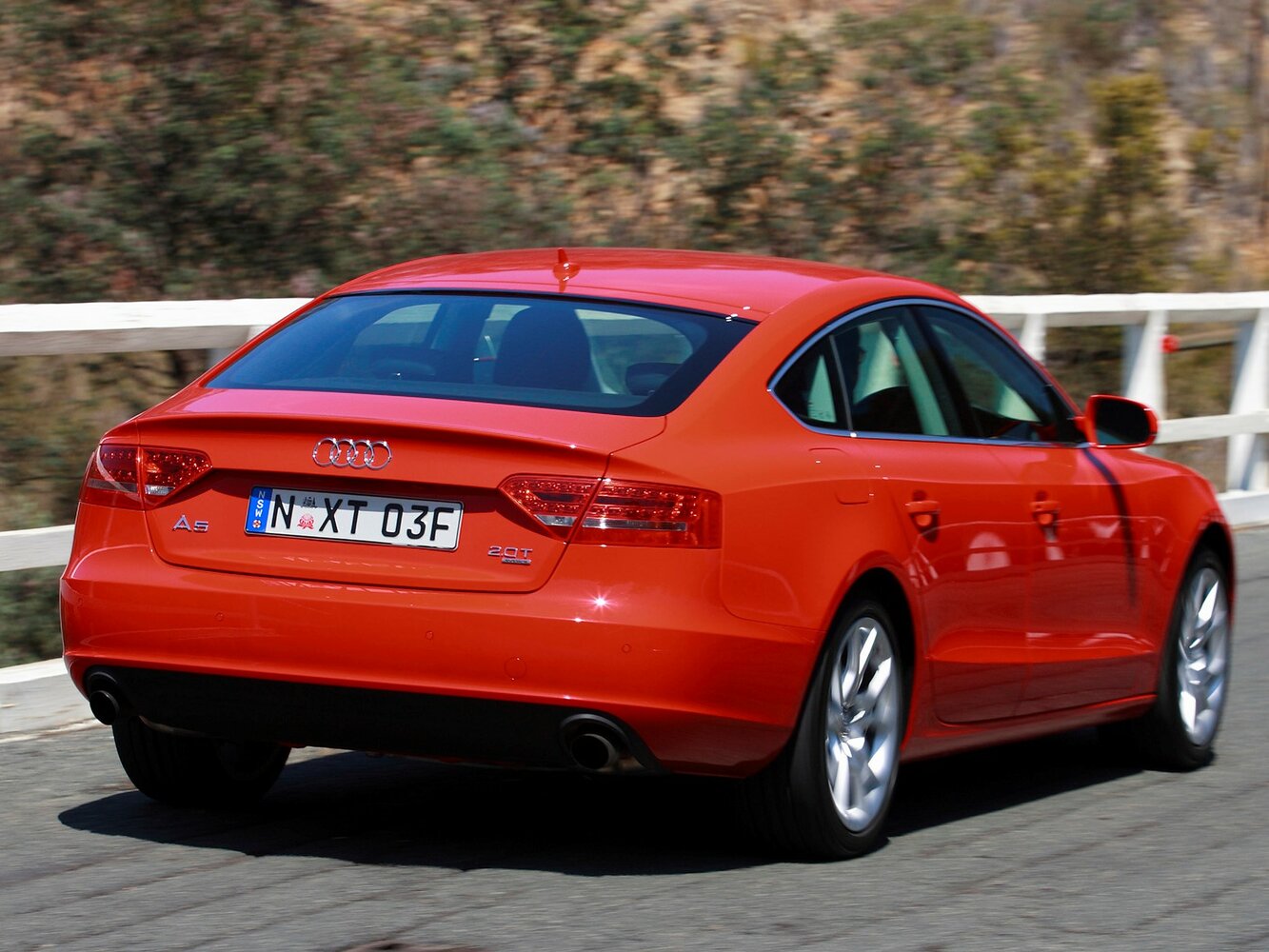 Audi A5, I (8T), 2007–2011, Лифтбек Sportback: Вид сзади в три четверти