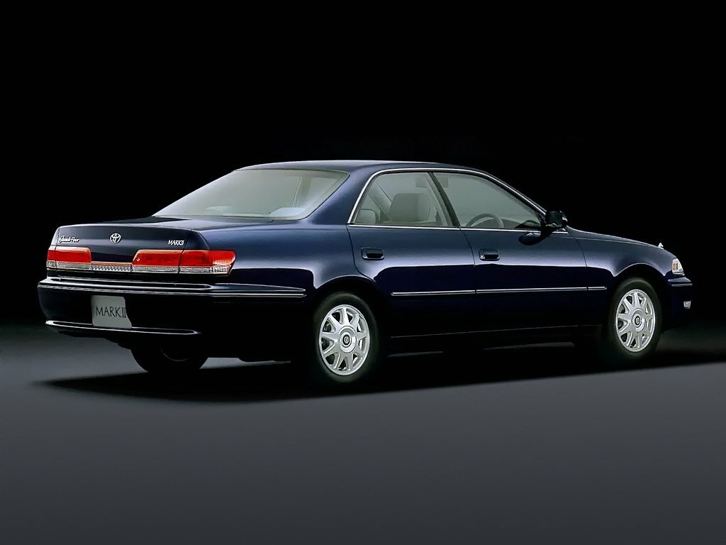 Toyota Mark II, VIII (X100), 1996–2002, Sedan: Rear three-quarter view
