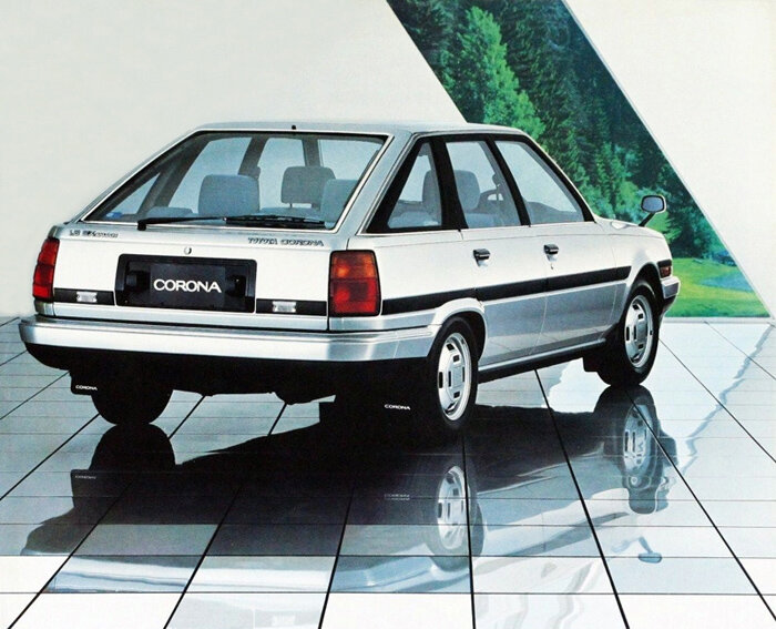 Toyota Corona, VIII (Е150, T160) facelift, 1983–1987, Liftback: Rear three-quarter view