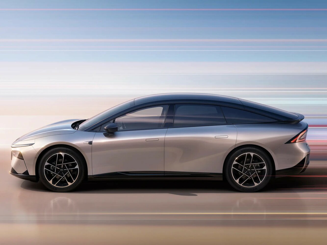 Xpeng P7+, I, 2024–2026, Лифтбек: Вид сбоку