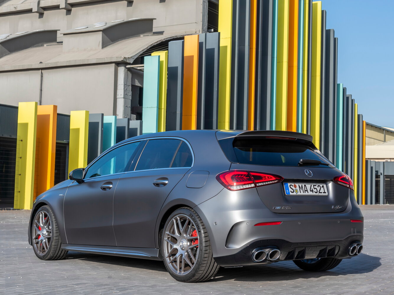 Mercedes-Benz A-Класс AMG, II (W177), 2019–2022, Хэтчбек 5 дв.: Вид сзади в три четверти