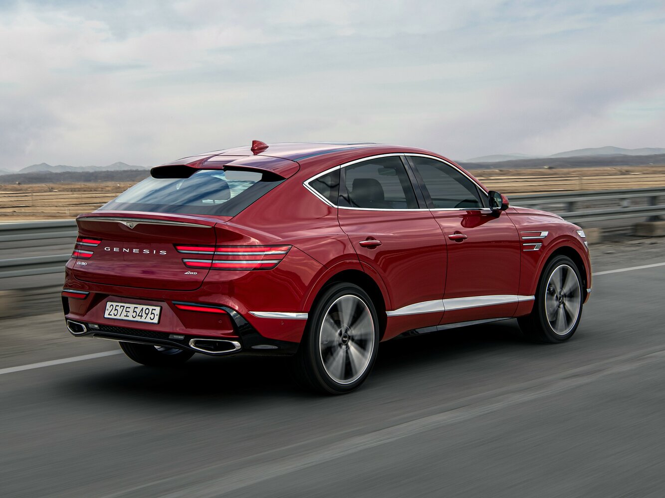 Genesis GV80 Coupe, , 2023–2026, Внедорожник 5 дв.: Вид сзади в три четверти