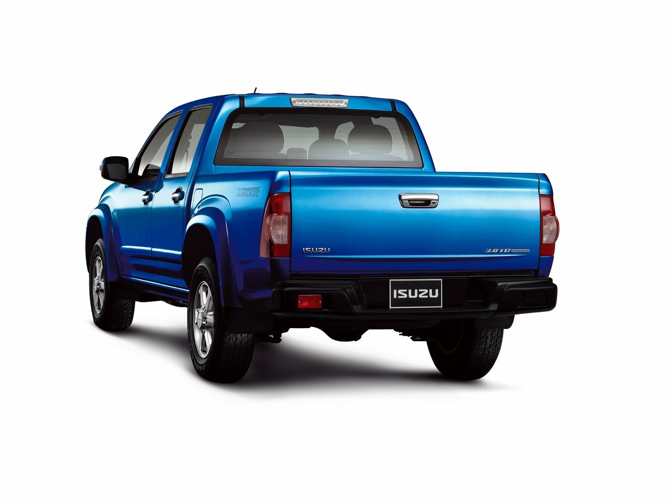 Isuzu D-Max, I facelift, 2008–2012, Pickup Двойная кабина: Rear three-quarter view
