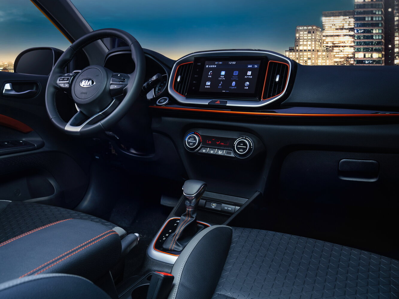Kia KX1, , 2018–2026, Внедорожник 5 дв.: Передняя часть салона