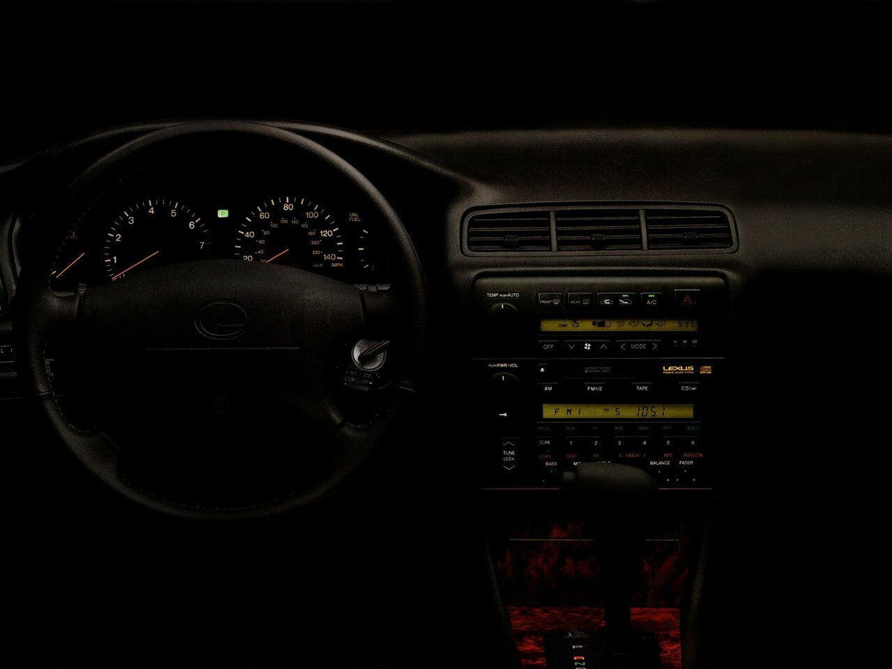 Lexus ES, II Рестайлинг, 1994–1996, Седан: Передняя панель