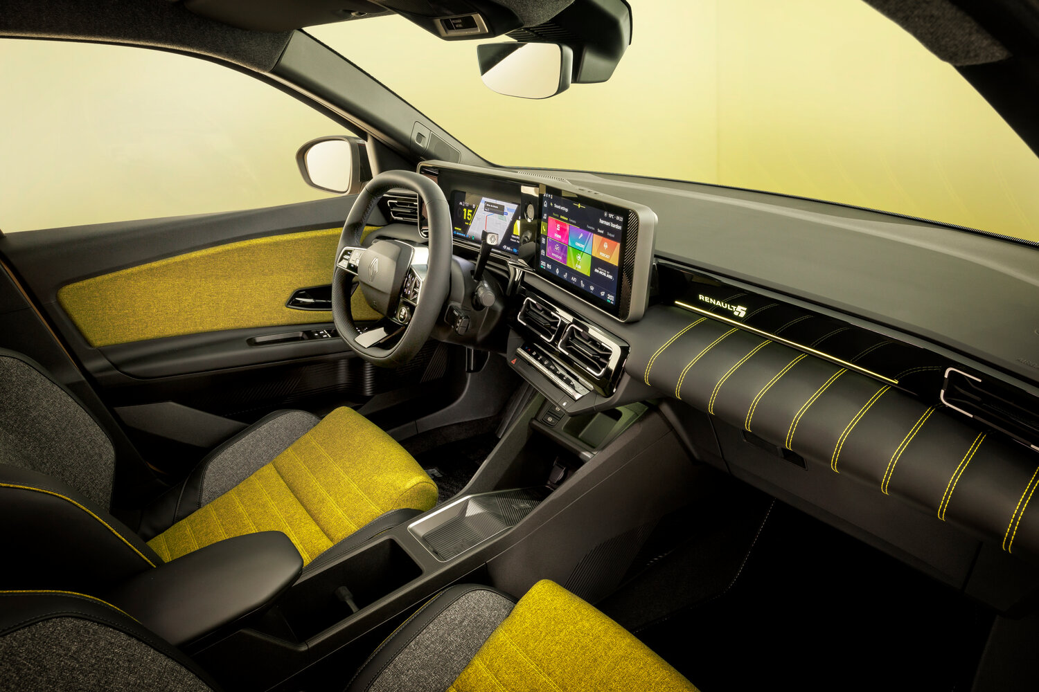 Renault 5, E-Tech III, 2024–2026, Hatchback 5 door: Front cabin