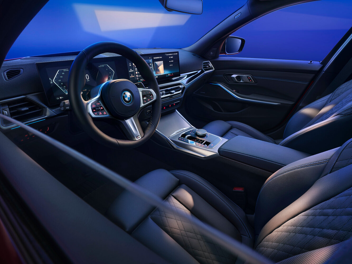 BMW i3, I (G28) Рестайлинг, 2023–2026, Седан: Передняя часть салона