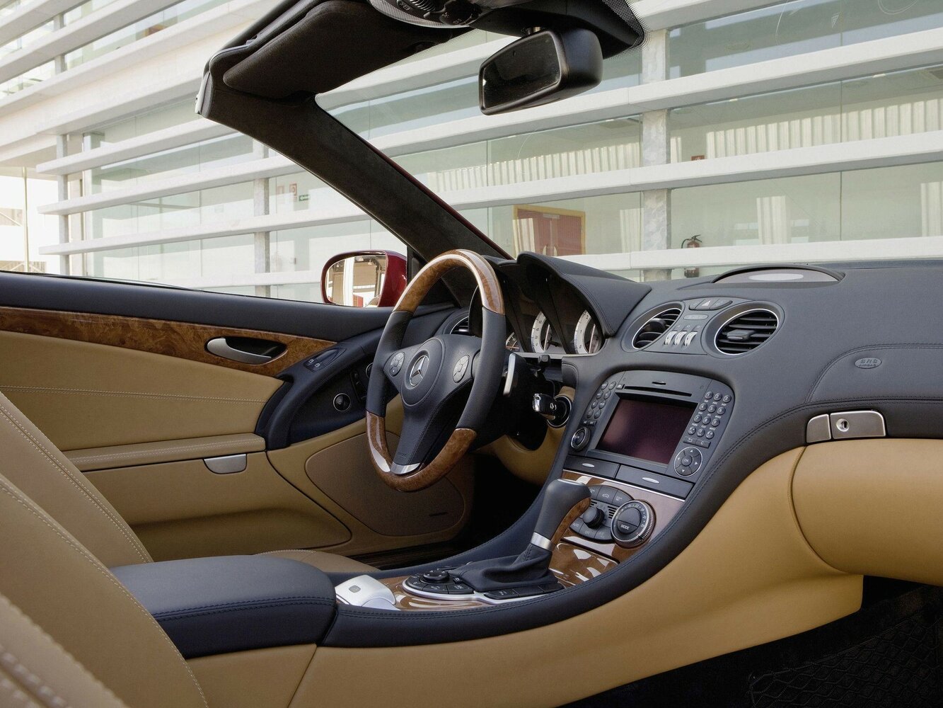 Mercedes-Benz SL-Класс, V (R230) Рестайлинг 2, 2008–2011, Родстер: Передняя часть салона