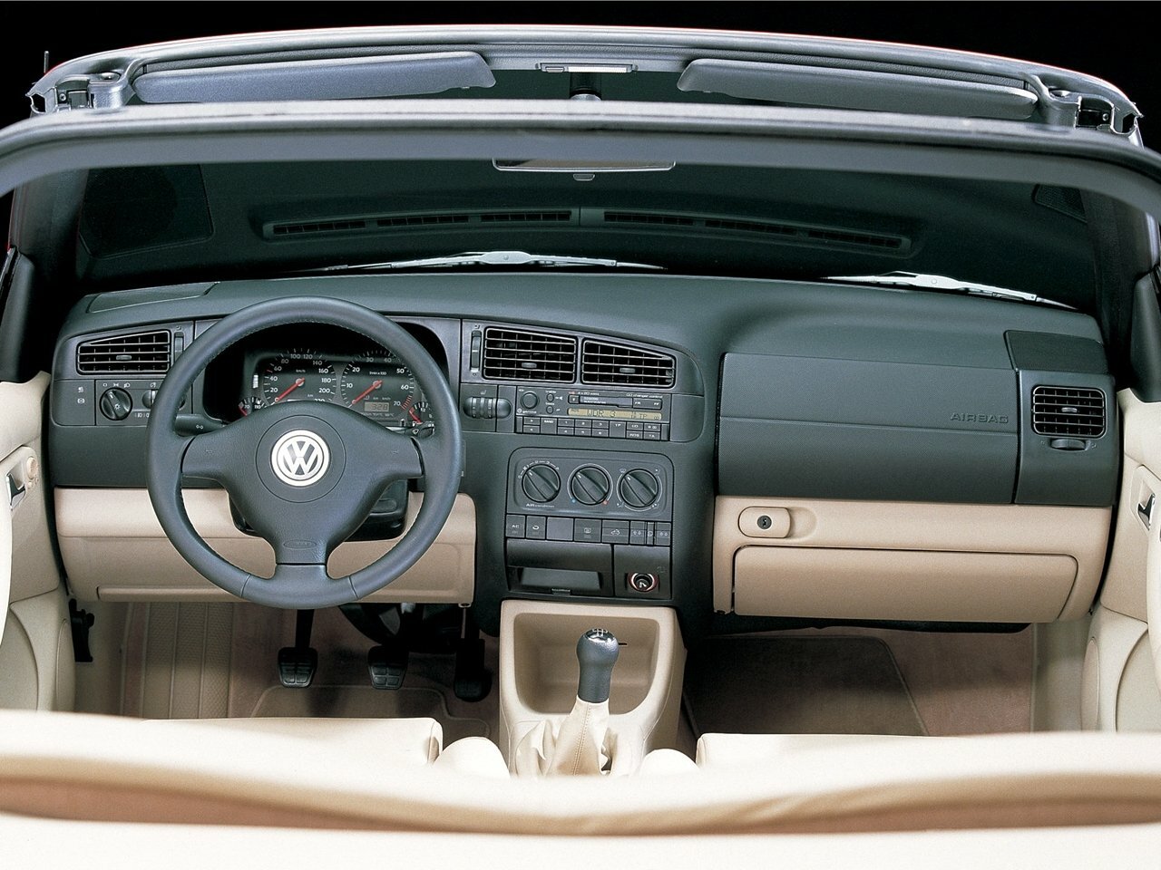 Volkswagen Golf, IV, 1997–2006, Кабриолет: Передняя панель