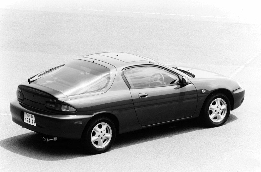 Mazda Eunos Presso, , 1991–1998, Coupe: Rear three-quarter view