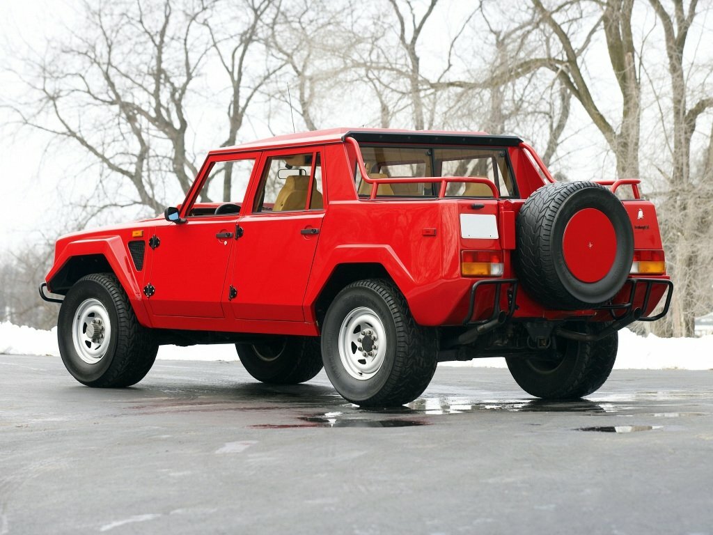 Lamborghini LM002, , 1986–1993, Пикап Двойная кабина: Вид сзади в три четверти