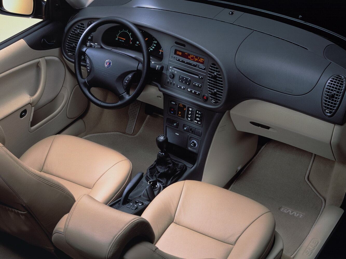 Saab 9-3, I, 1998–2003, Хэтчбек 3 дв.: Передняя часть салона