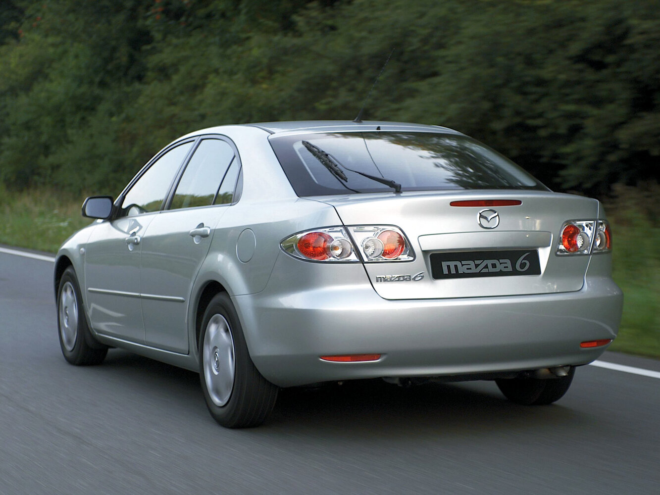 Mazda 6, I (GG), 2002–2005, Liftback: Rear three-quarter view
