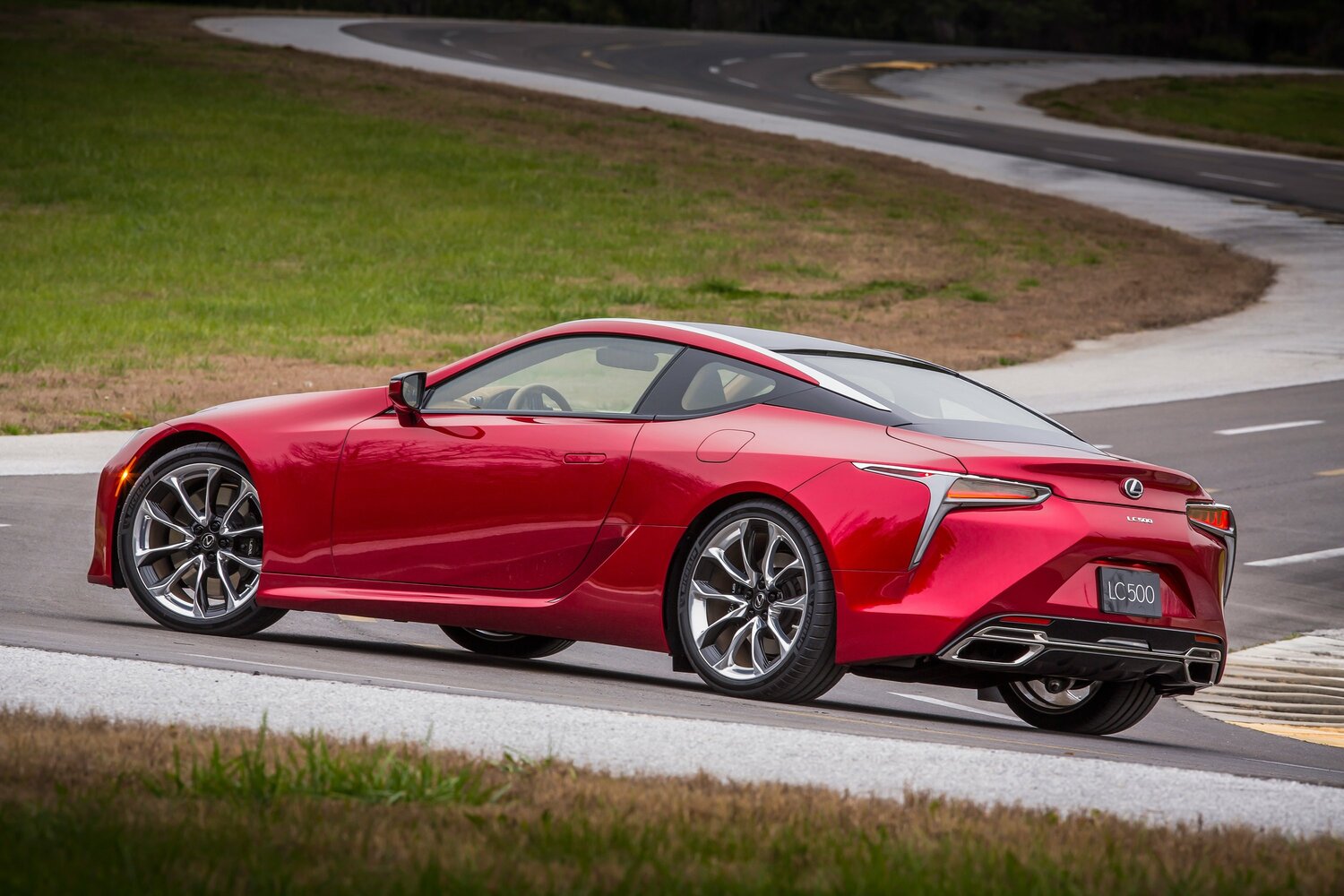 Lexus LC, I, 2017–2026, Coupe: Rear three-quarter view