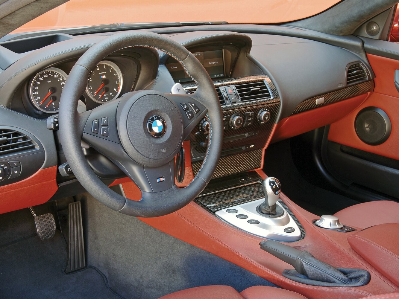 BMW M6, II (E63/E64), 2005–2010, Купе: Передняя часть салона
