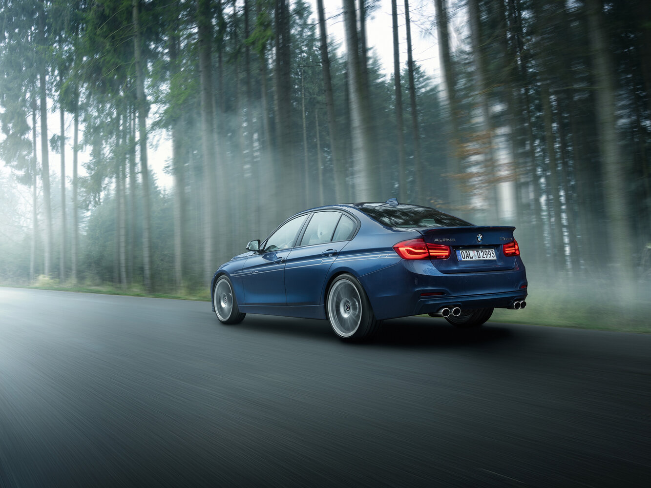 Alpina B3, F30, 2013–2017, Седан: Вид сзади в три четверти