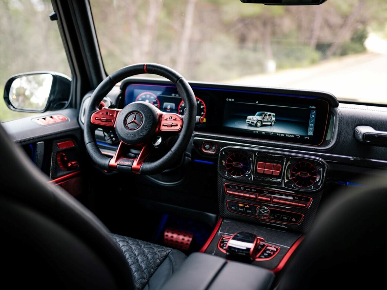 Mercedes-Benz G-Класс AMG, II (W463), 2018–2024, Пикап Двойная кабина: Передняя часть салона