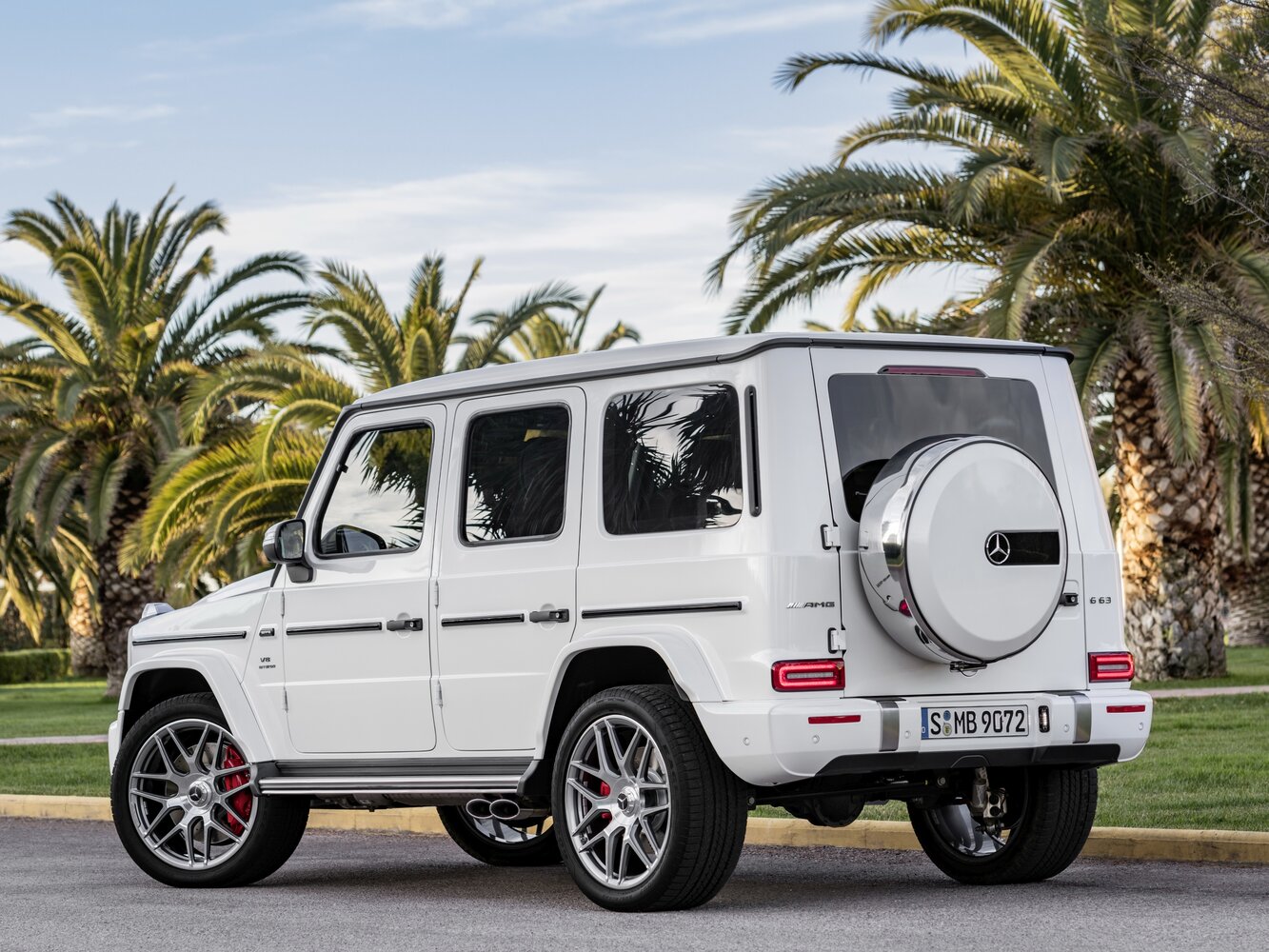 Mercedes-Benz G-Класс AMG, II (W463), 2018–2024, Внедорожник 5 дв.: Вид сзади в три четверти
