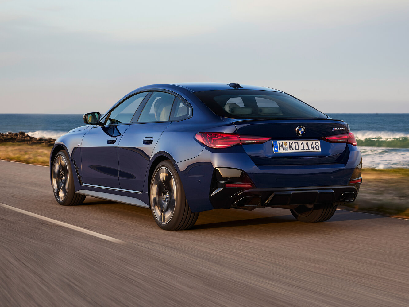 BMW 4 серии, G22, G23, G26 Рестайлинг, 2024–2026, Лифтбек Gran Coupe: Вид сзади в три четверти