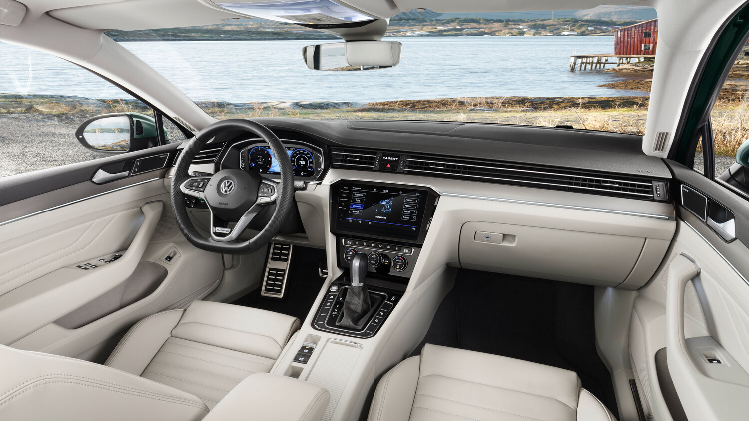 Volkswagen Passat, B8 Рестайлинг, 2019–2023, Универсал 5 дв. Alltrack: Передняя часть салона