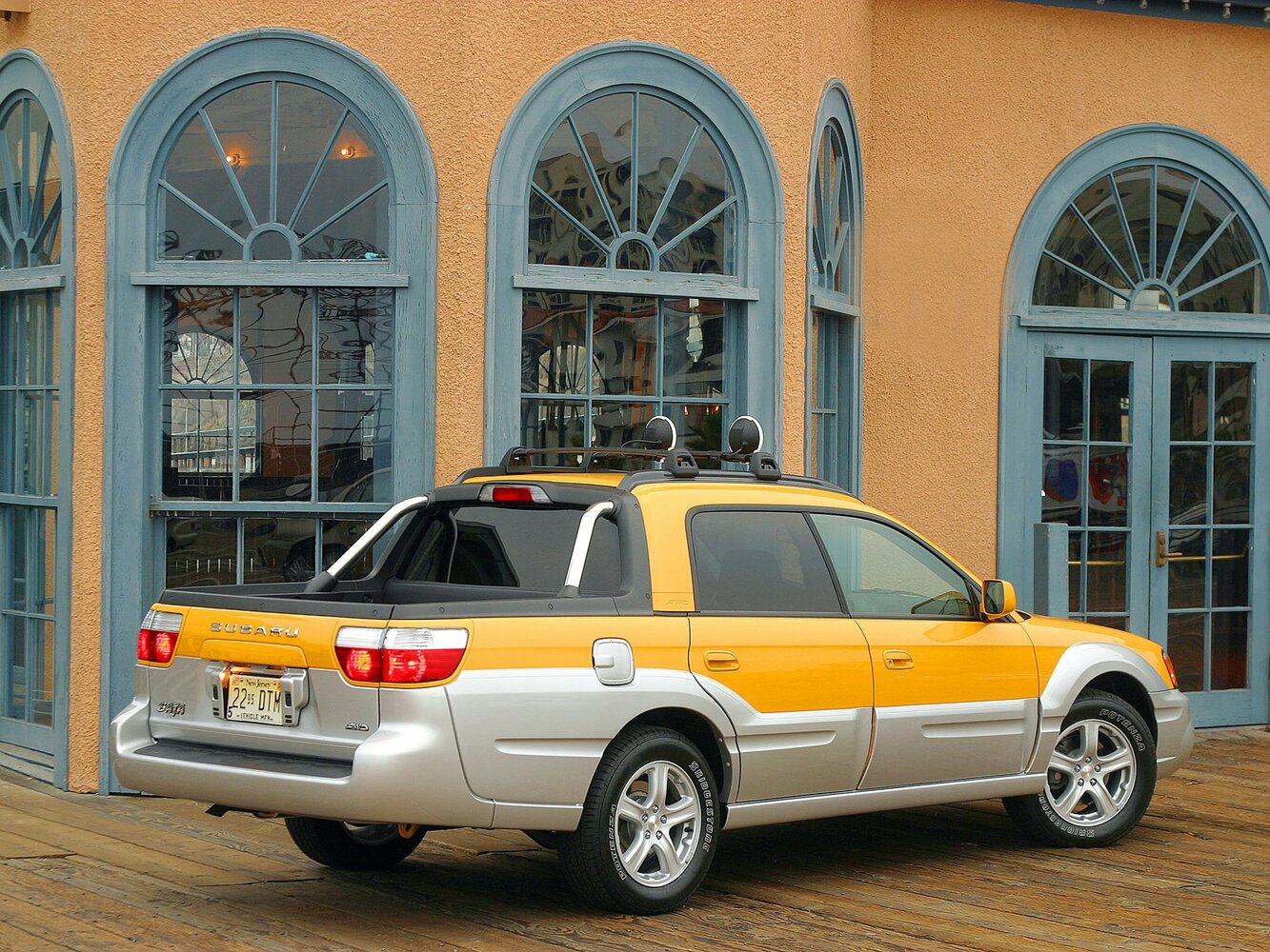Subaru Baja, , 2002–2006, Pickup Двойная кабина: Rear three-quarter view