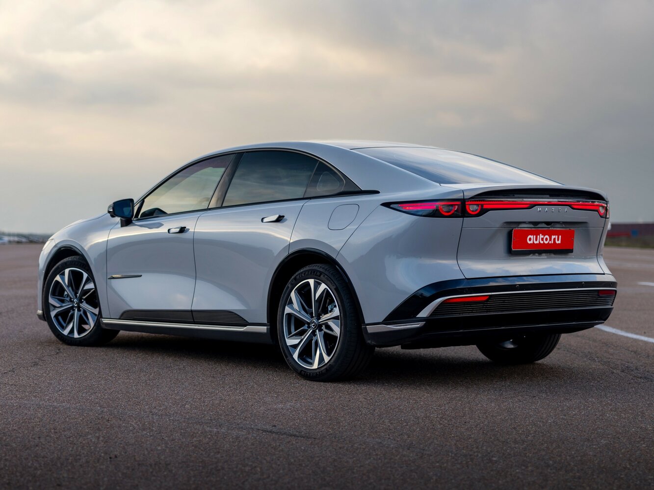 Mazda EZ-6, , 2024–2026, Liftback: Rear three-quarter view