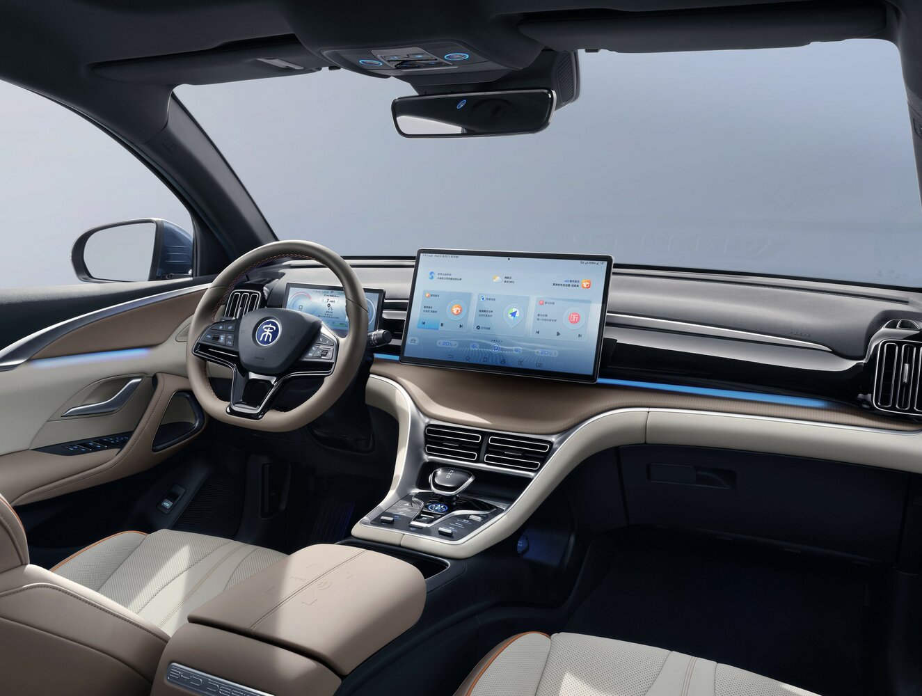 BYD Song Pro, I Рестайлинг 2, 2023–2025, Внедорожник 5 дв.: Передняя часть салона