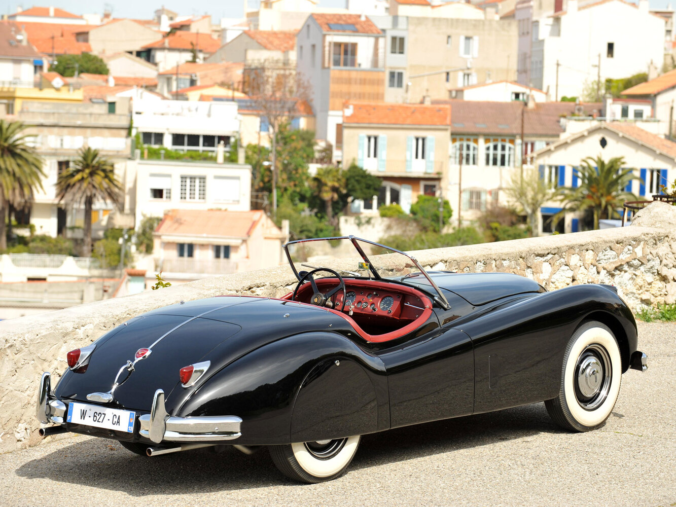 Jaguar XK, XK140, 1954–1957, Родстер: Вид сзади в три четверти