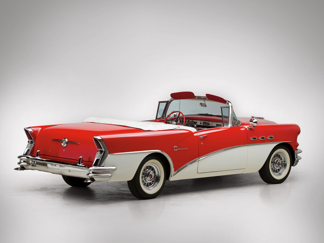 Buick Special, II facelift 2, 1956–1957, Convertible: Rear three-quarter view