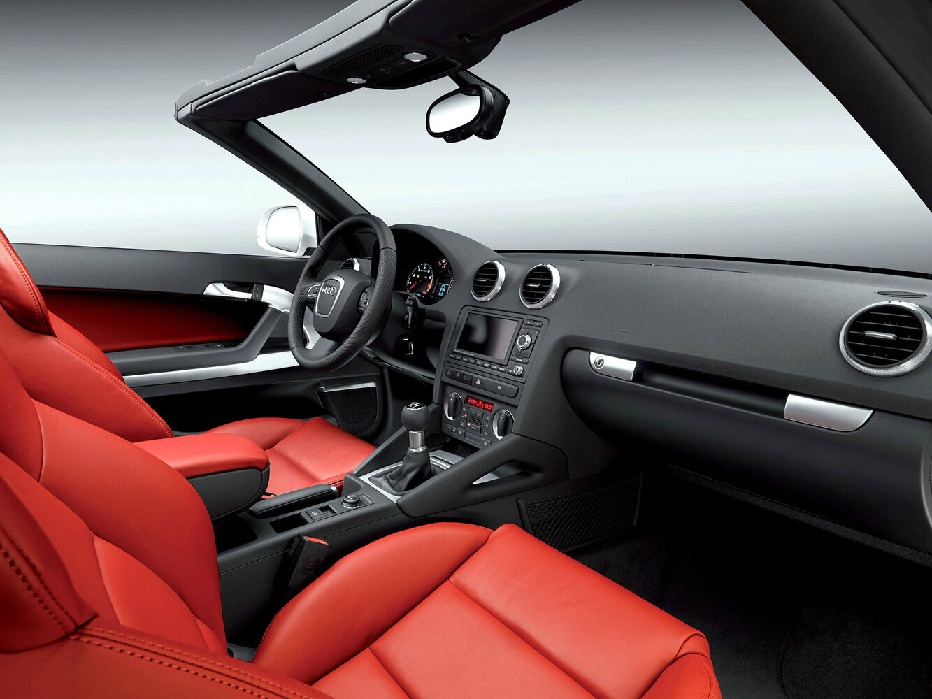 Audi A3, II (8P) Рестайлинг 2, 2008–2013, Кабриолет: Передняя часть салона