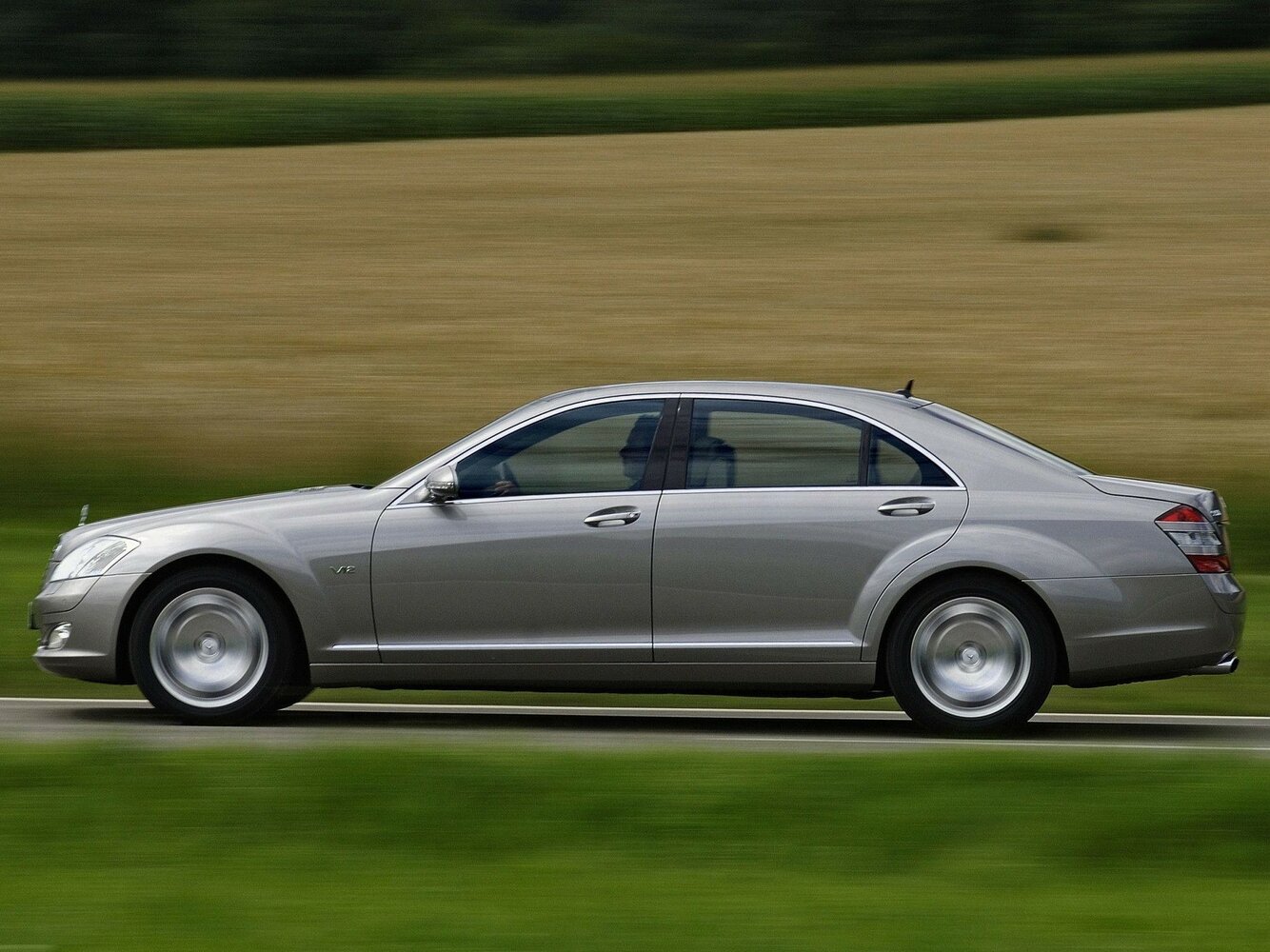 Mercedes-Benz S-Класс, V (W221), 2005–2009, Седан Long: Вид сбоку
