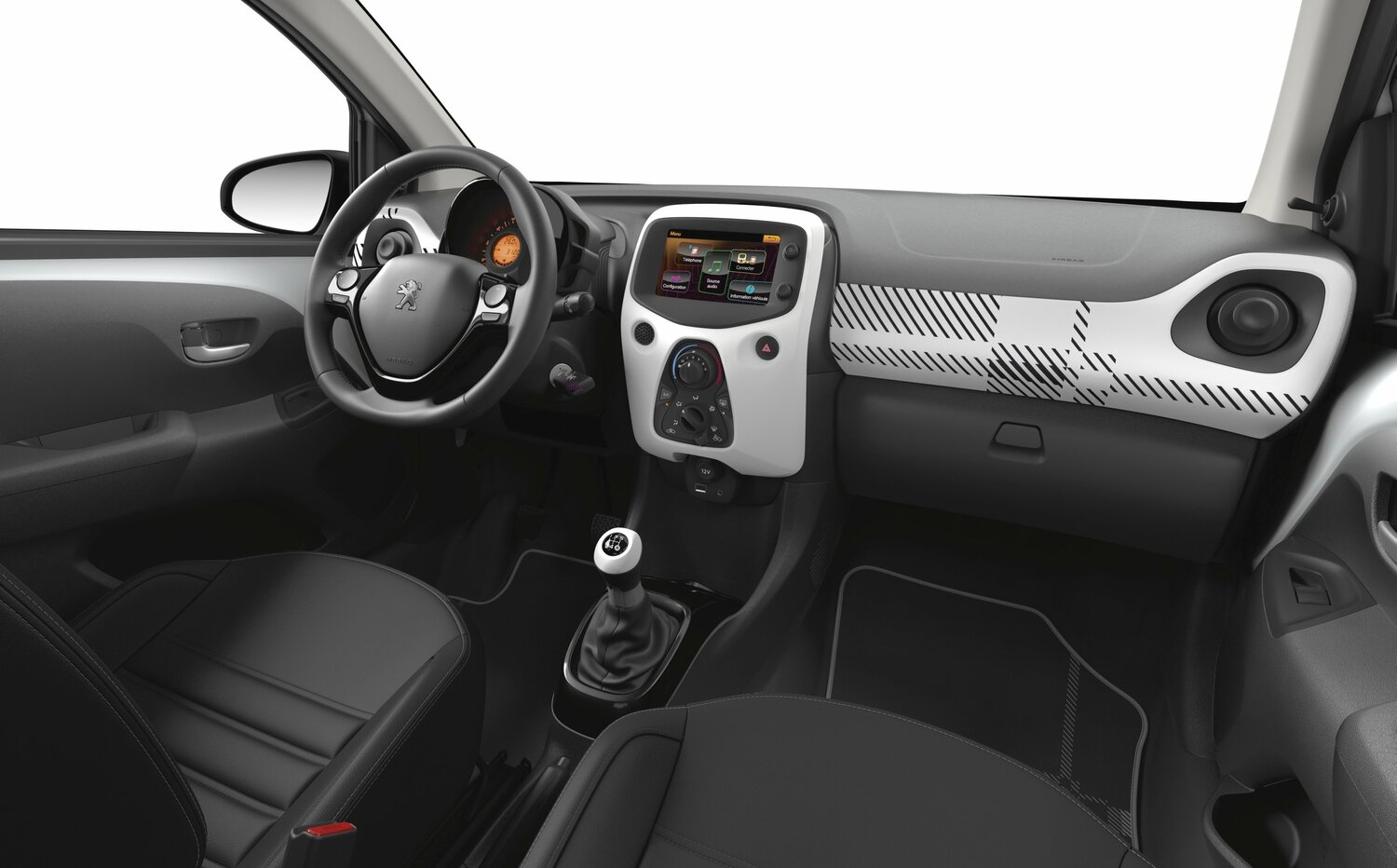 Peugeot 108, , 2014–2021, Хэтчбек 5 дв.: Передняя часть салона