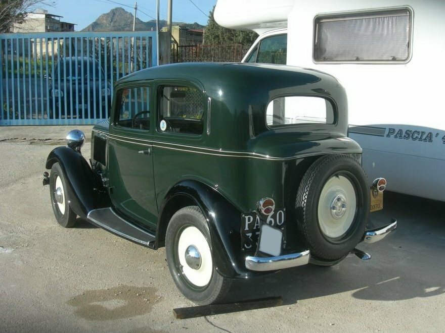 Fiat 508, , 1932–1939, Седан 2 дв.: Вид сзади в три четверти