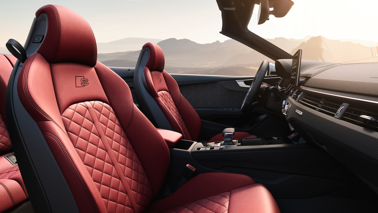 Audi S5, II (F5) Рестайлинг, 2019–2024, Кабриолет: Передняя часть салона