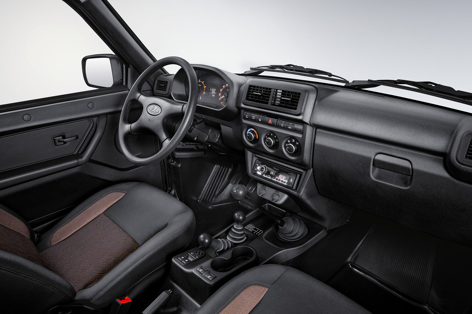 Lada (ВАЗ) Niva Legend, I, 2021–2026, Внедорожник 3 дв.: Передняя часть салона