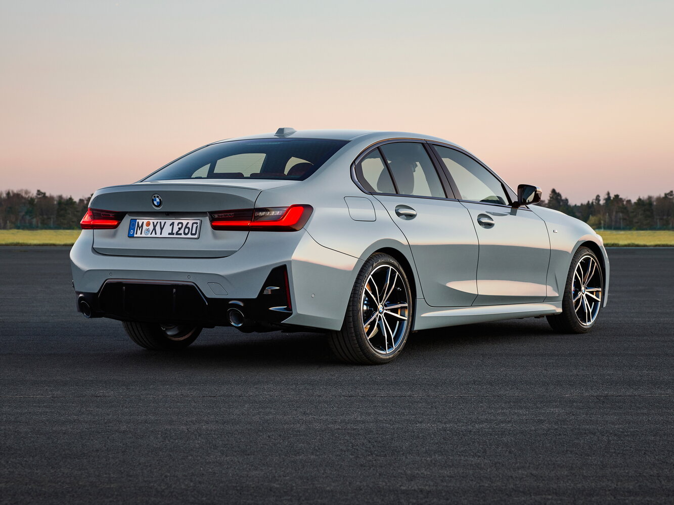 BMW 3 серии, VII (G2x) facelift, 2022–2024, Sedan: Rear three-quarter view