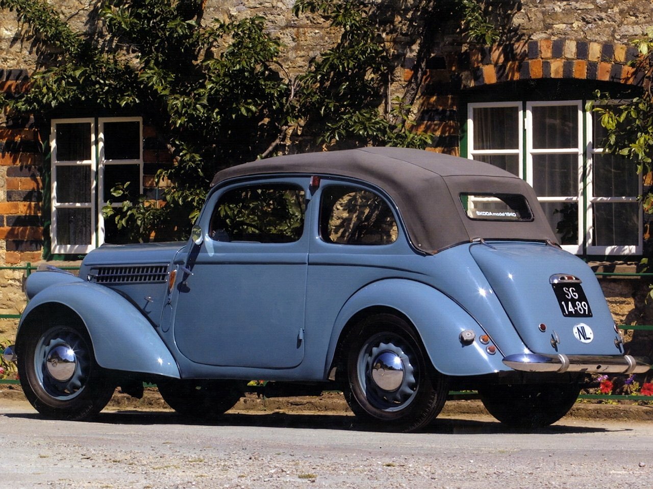 Skoda Popular, , 1934–1946, Hatchback 3 door: Rear three-quarter view
