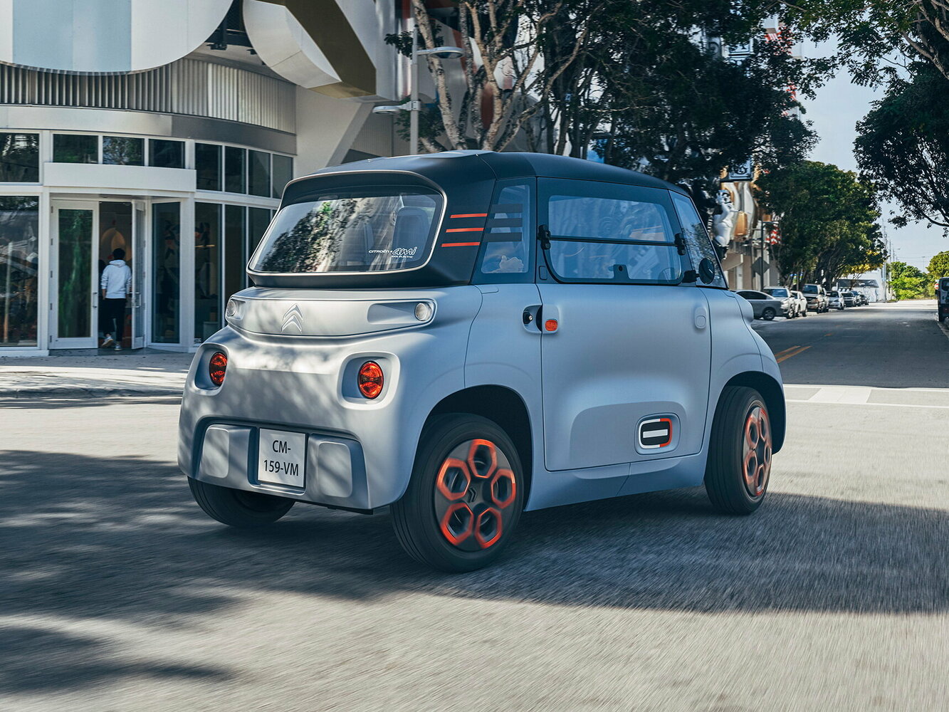 Citroen Ami EV, I, 2020–2025, Хэтчбек 3 дв.: Вид сзади в три четверти
