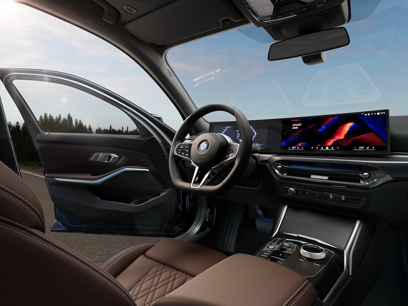 BMW 3 серии, VII (G2x) Рестайлинг 2, 2024–2026, Седан Long: Передняя часть салона