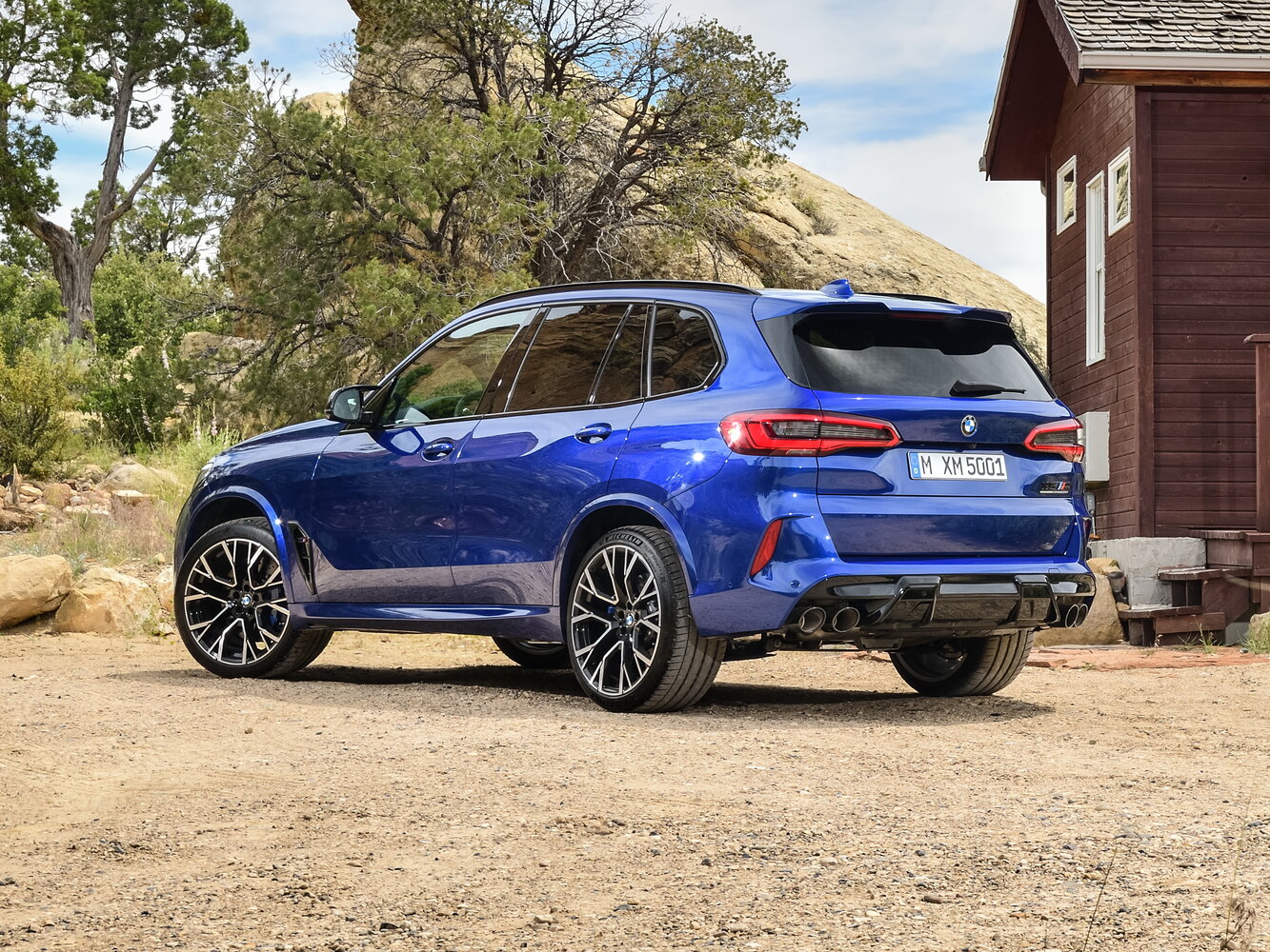 BMW X5 M, III (F95), 2019–2023, Внедорожник 5 дв.: Вид сзади в три четверти