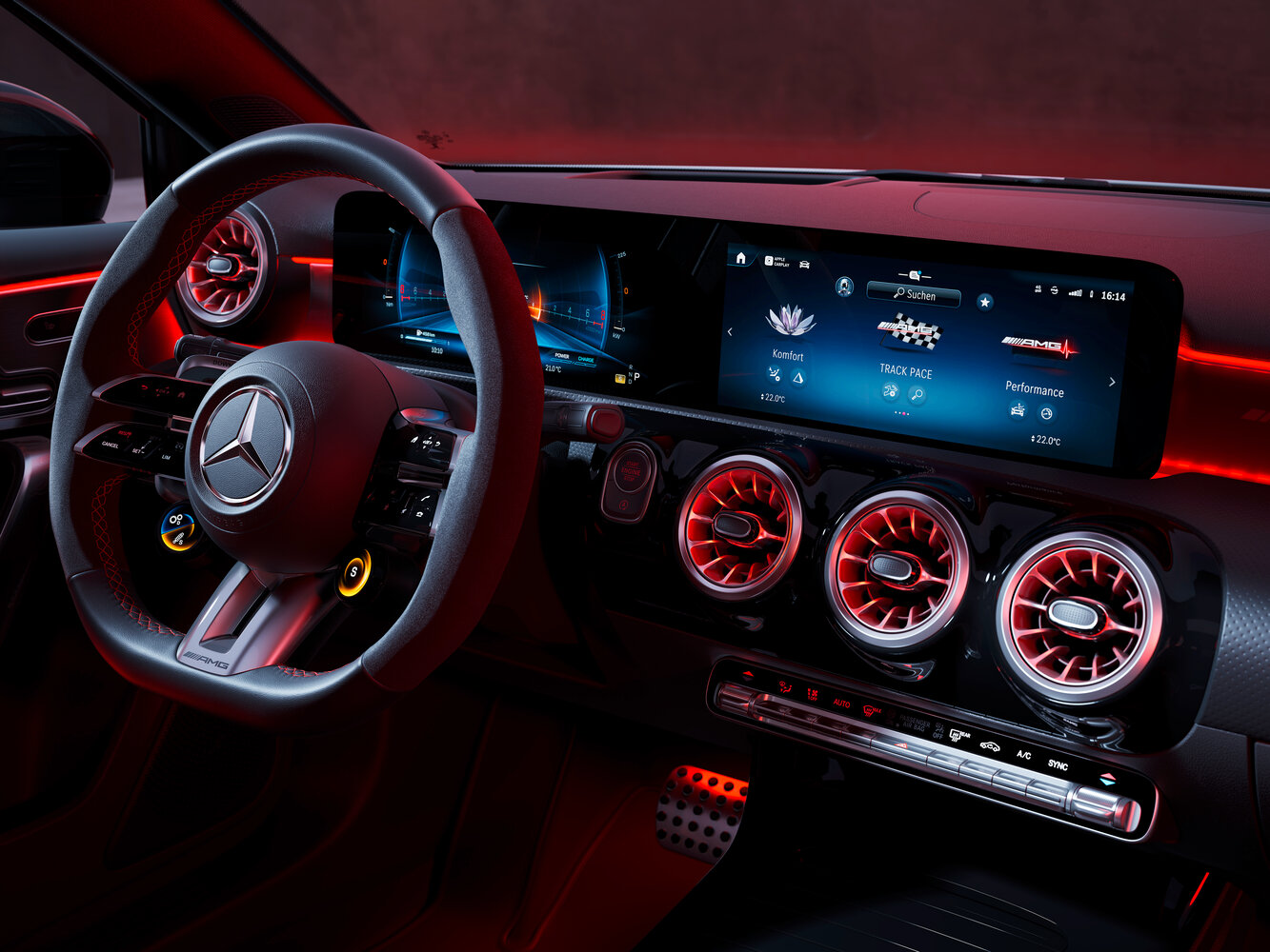 Mercedes-Benz A-Класс AMG, II (W177) facelift, 2022–2026, Hatchback 5 door: Front cabin