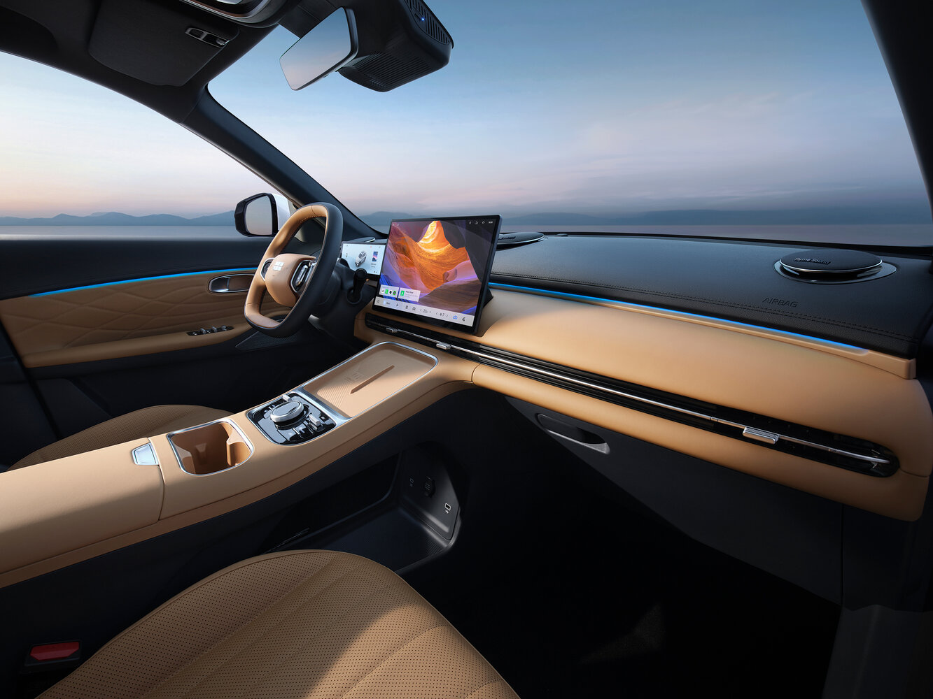 Geely EX5 Гибрид, , 2025–2026, Внедорожник 5 дв.: Передняя часть салона