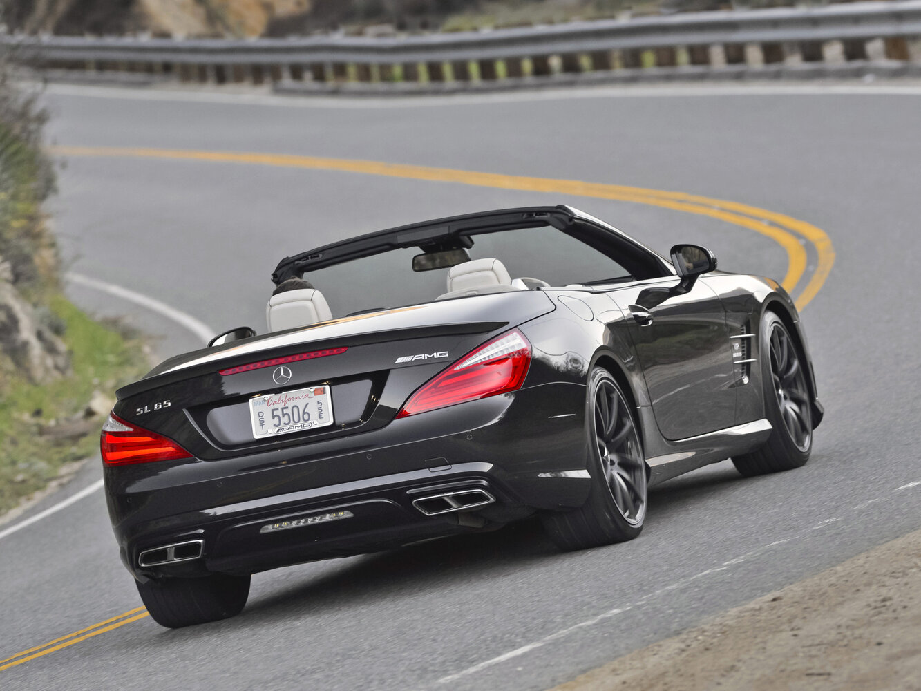 Mercedes-Benz SL-Класс AMG, III (R231), 2012–2016, Родстер: Вид сзади в три четверти