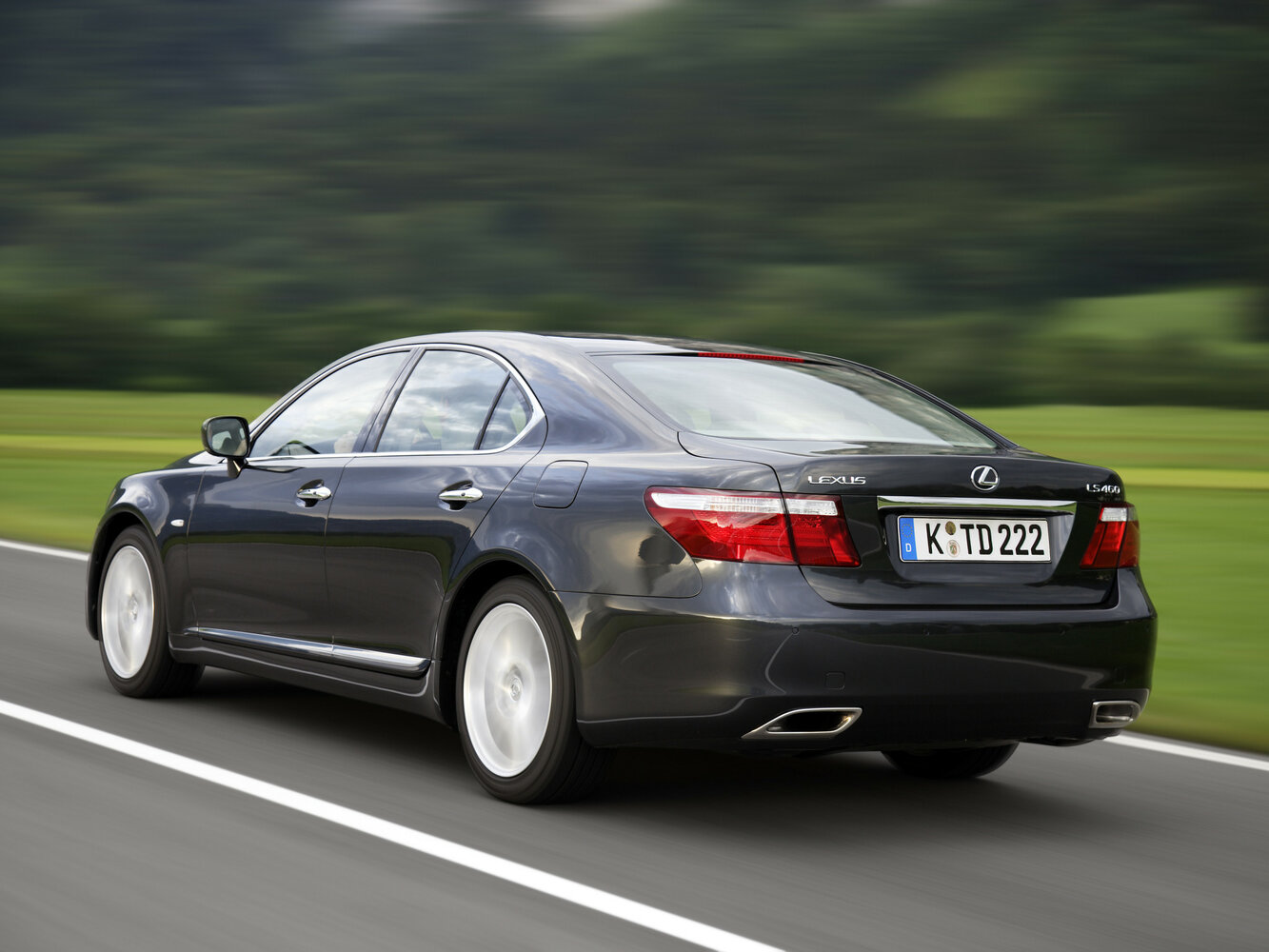 Lexus LS, IV Рестайлинг, 2009–2012, Седан: Вид сзади в три четверти