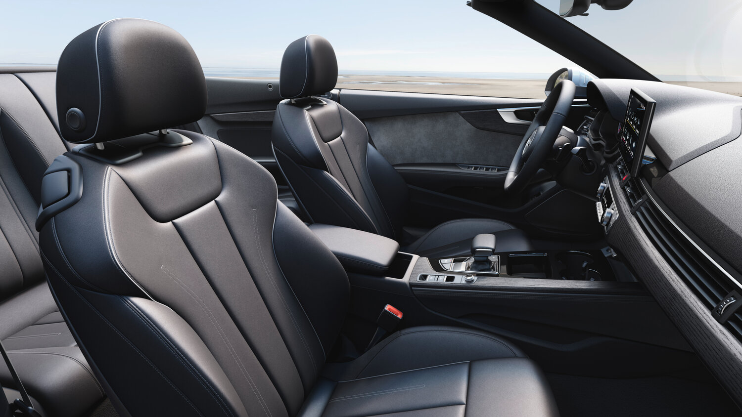 Audi A5, II (F5) Рестайлинг, 2019–2025, Кабриолет: Передняя часть салона