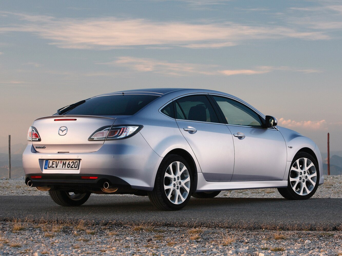 Mazda 6, II (GH), 2007–2009, Liftback: Rear three-quarter view