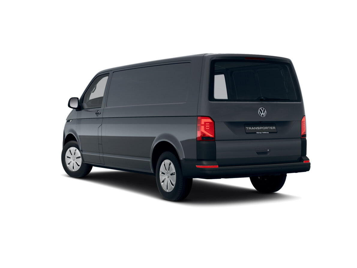 Volkswagen Transporter, T6 Рестайлинг, 2019–2024, Фургон Long: Вид сзади в три четверти