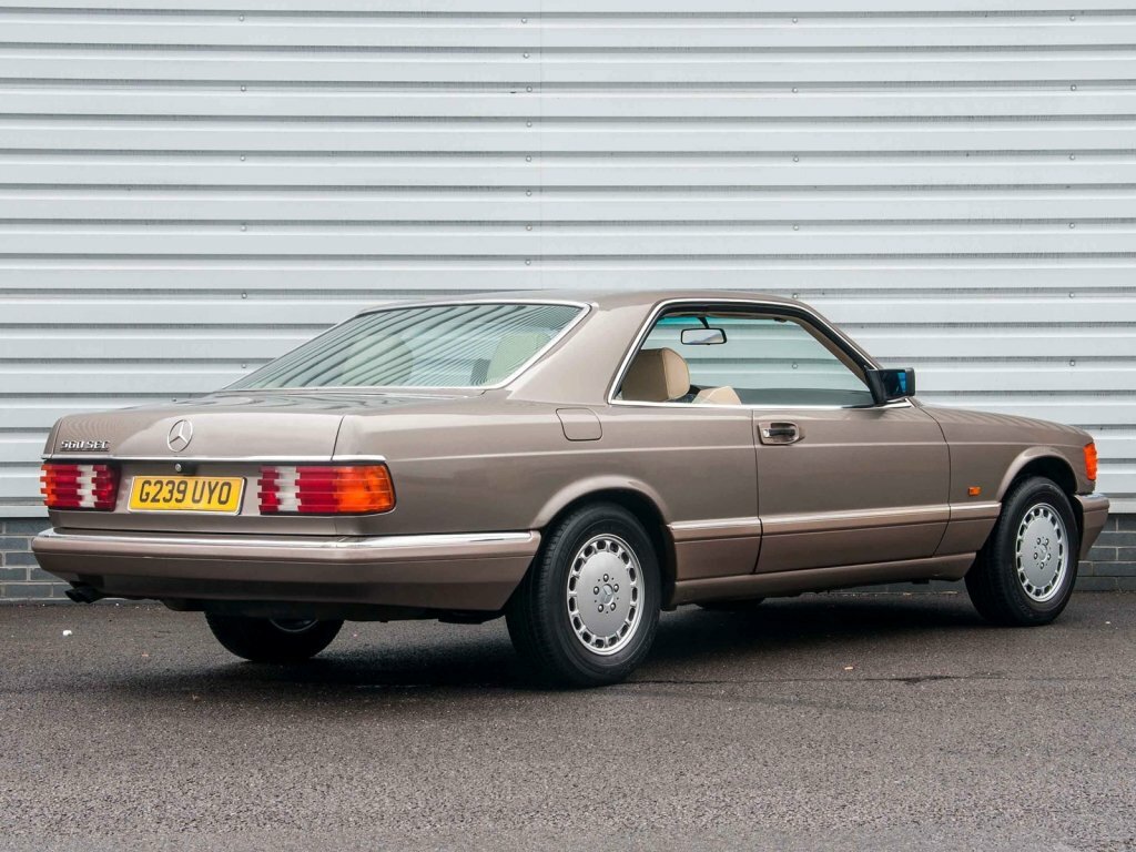 Mercedes-Benz S-Класс, II (W126) Рестайлинг, 1985–1991, Купе: Вид сзади в три четверти