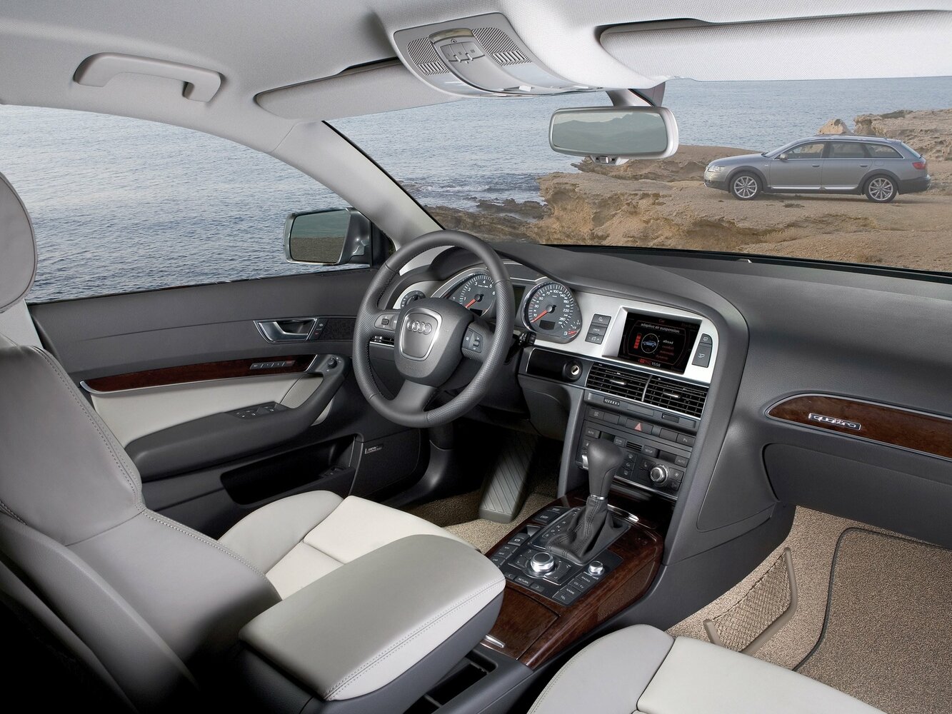 Audi A6 allroad, II (C6), 2006–2008, Универсал 5 дв.: Передняя часть салона
