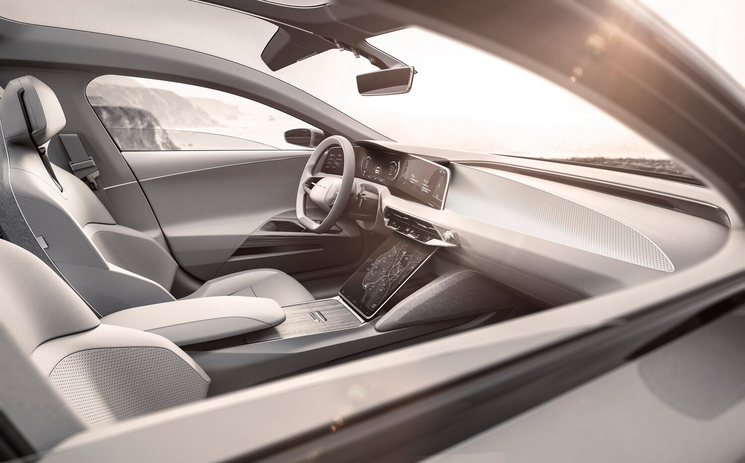 Lucid Air, , 2021–2026, Седан: Передняя часть салона